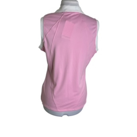 NWT Nike Sleeveless V-Neck w/ Collar Dri-Fit Pink Top Size L - Picture 5 of 9